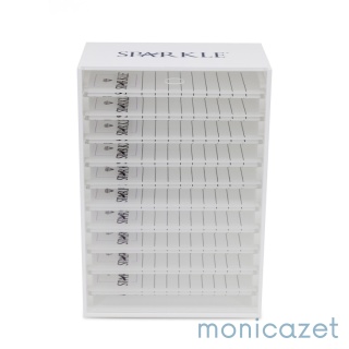 Lashbox Sparkle + 10 holderów - kolor biały