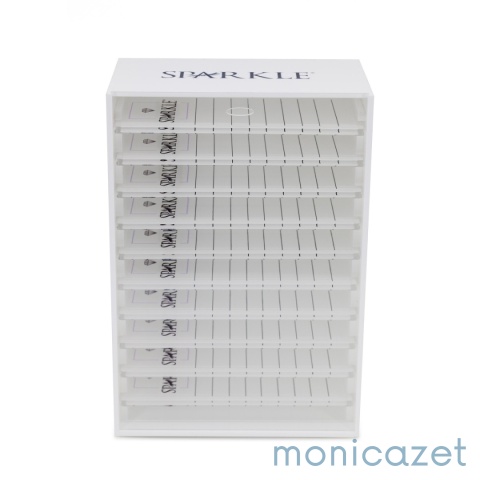 Lashbox Sparkle + 10 holderów - kolor biały Lashbox Sparkle + 10 holderów - kolor biały