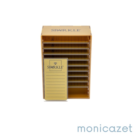 Złoty Lashbox Sparkle + 10 holderów